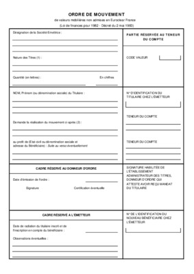 Ordre De Mouvement Actions pdf Notice Manuel D utilisation