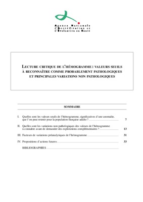 valeurs hemogramme Book