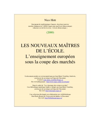maitres enseignement fond Book