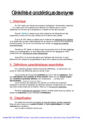 generalites sur les enzymes Book