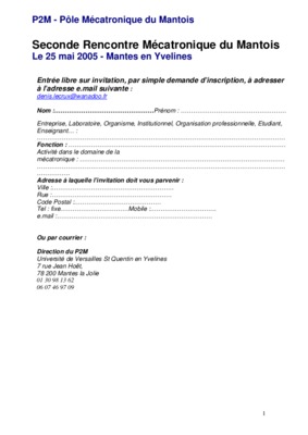 demande d inscription en mecatronique Book