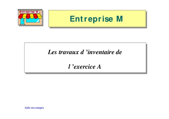 inventaire exercice Book