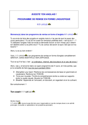 programme de remise en forme Book