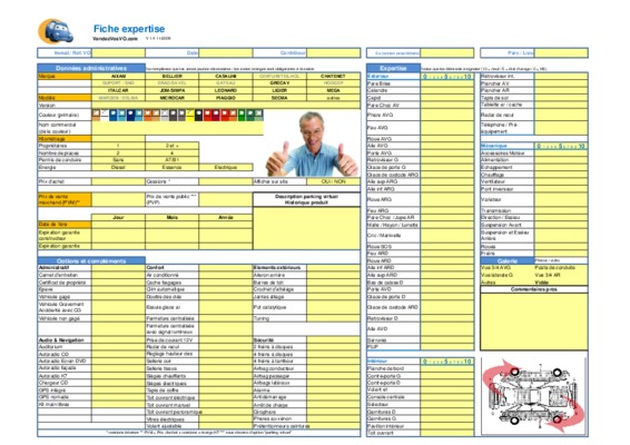 fiche expertise automobile Book