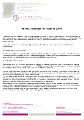 contraintes protheses du genou Book
