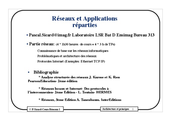 la transparence des applications reparties Book