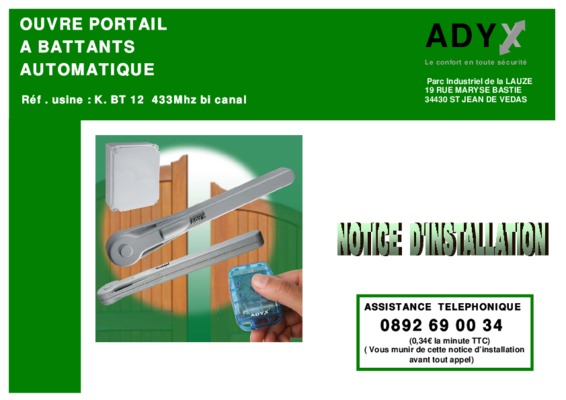 telecommande pour portail Book