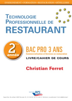 livre cap techno restaurant Book