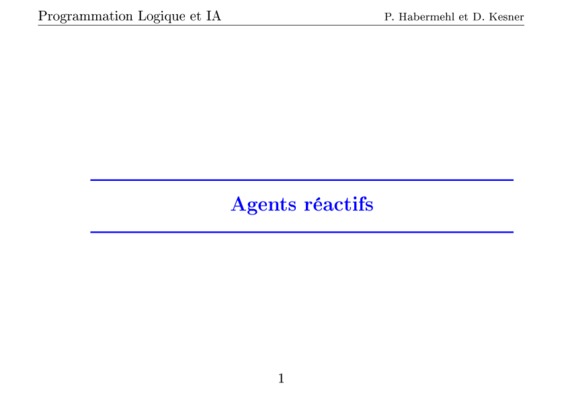 les actions des agents reactifs Book