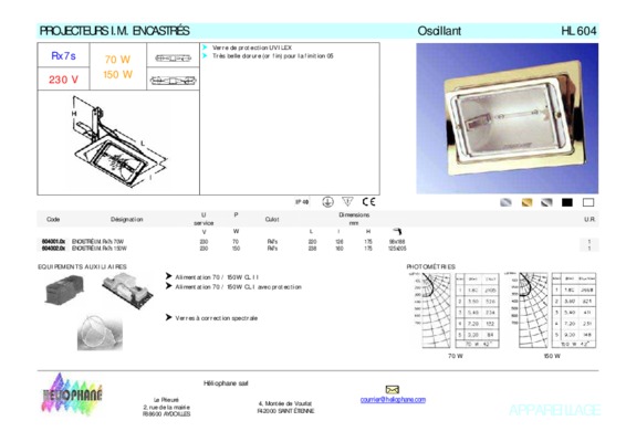 schema de cablage lampe a decharge aux iodures metalliques Book