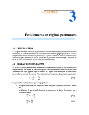 ecoulement souterrain en regime permanent Book