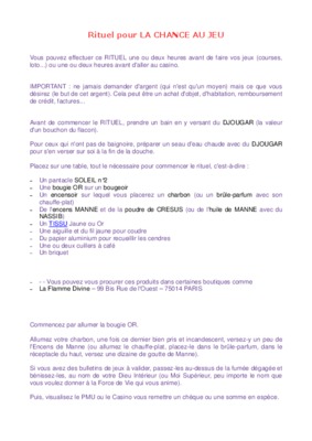 rituel simple pour la chance Book