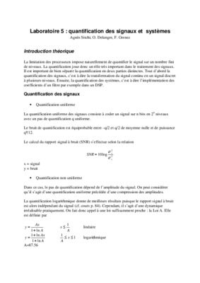 exercice sur quantification des signaux Book