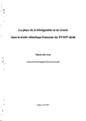 la senegambie Book