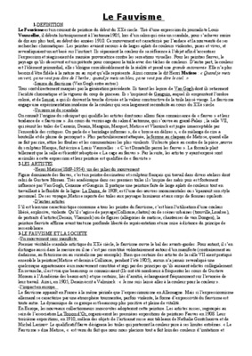 le fauvisme exercices Book