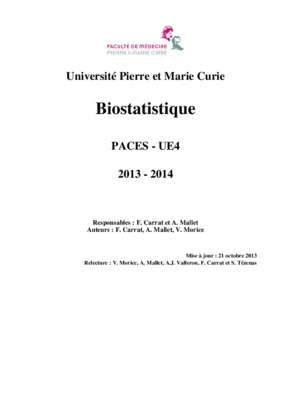 corrige biostatistique umpc carrat mallet Book