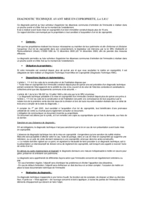 diagnostic mise en copropriete Book
