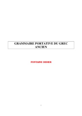 grammaire grec Book