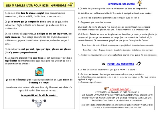 commdnt bien apprendre ses cours Book