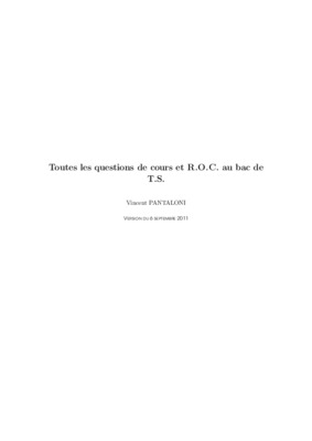 corrige on suppose connues la derivee de la fonction _ exponentielle et la formule de derivation de Book