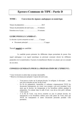 epreuve commune de tipe 2006 partie d Book