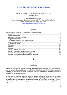 methodes d_etude de la vegetation Book