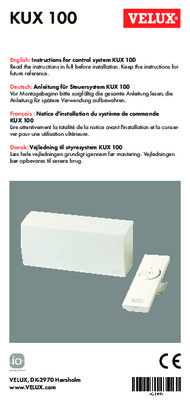 notice de telecommande de velux kux 100 Book