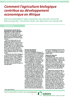 comment l_agriculture biologique contribue au developpement Book