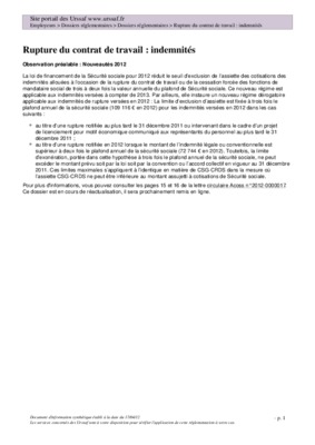 rupture du contrat de travail et indemnites Book