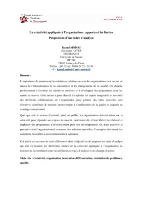 la creativite organisation Book
