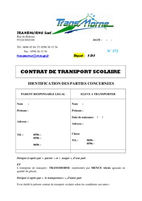 contrat scolaire Book
