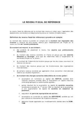 calcul du plafonnement en fonction du revenu fiscal de reference Book