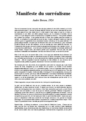 manifeste du surrealisme Book