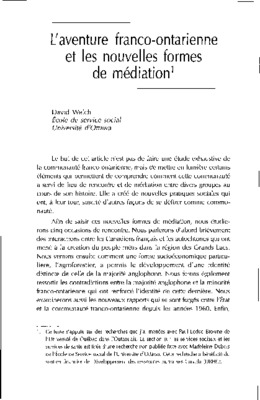 franco ontarienne Book