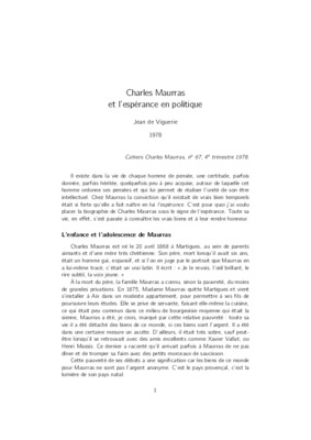 mes idees politiques maurras Book