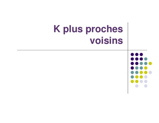k plus proches voisins Book