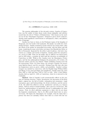 anselm Book