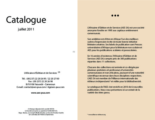 catalogue 27 juillet 2011 Book