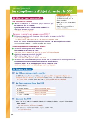 les complements d_objet du verbe le cod hachette Book