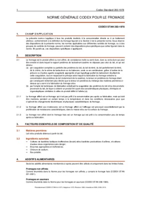 norme codex fromage frais Book
