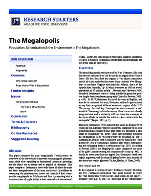 megalopolis americaine Book