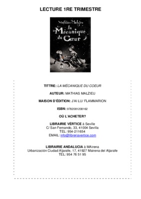 lecture comprehension 1 trimestre Book