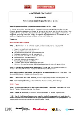 impact de l_outil decisionnel Book