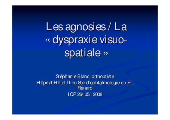 dyspraxie visuo spatiale Book