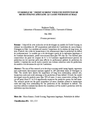 le credit scoring Book