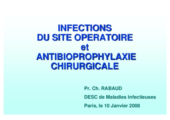 infections du site op2ratoire Book