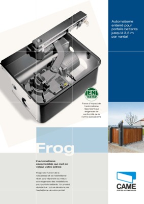 automatisme portail came frog Book