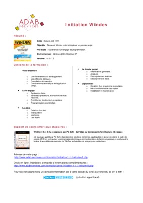 initiation windev Book