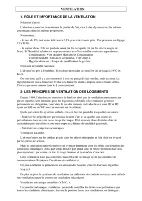 le role de la ventilation Book