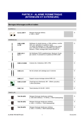 litse de prix pour perimeter drain Book